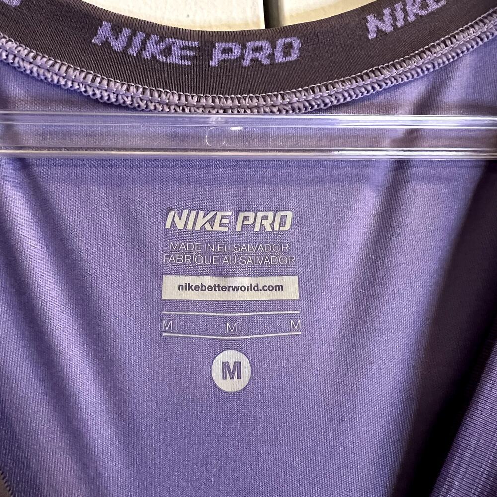Nike Pro purple sport t-shirt size M - Picture 3 of 5